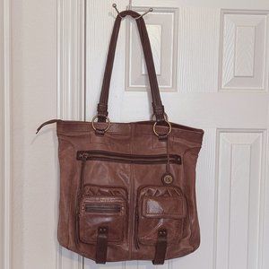 The Sak Distressed Brown Leather handbag/purse